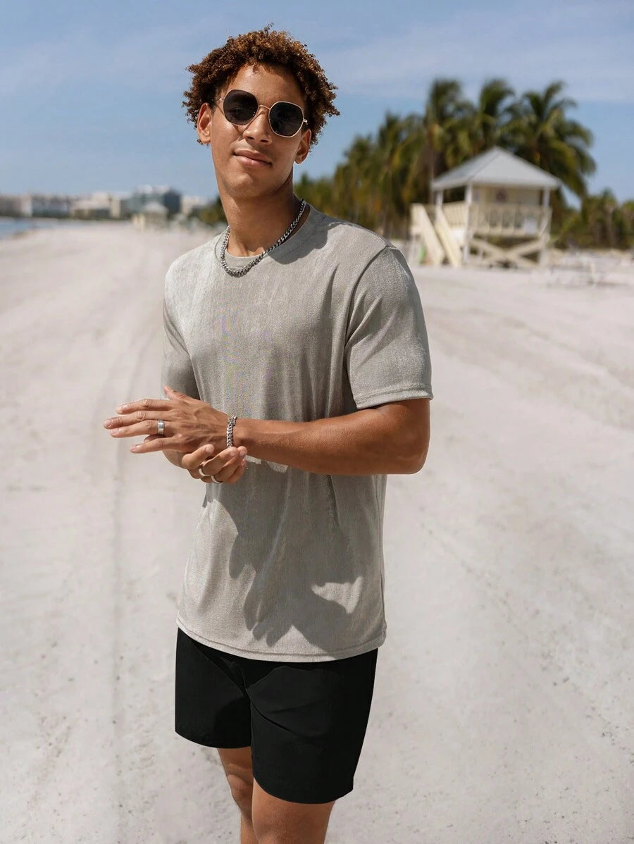 Lurenne | Men’s Black Slant Pocket Shorts – Sleek Design and Everyday Comfort