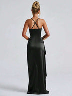 Lurenne | Strapless Satin Gown – Radiant Elegance and Sculpted Sophistication