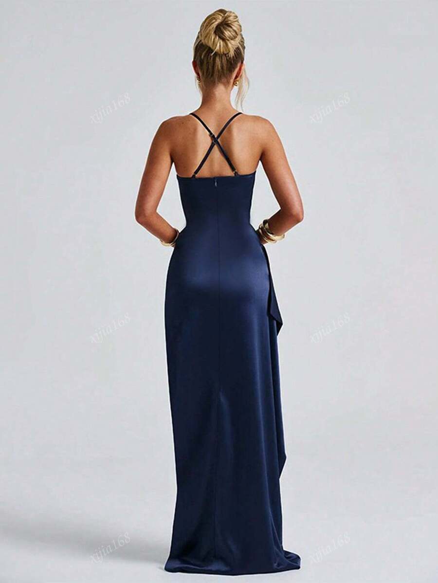 Lurenne | Strapless Satin Gown – Radiant Elegance and Sculpted Sophistication
