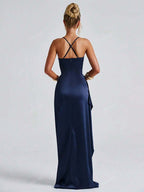 Lurenne | Strapless Satin Gown – Radiant Elegance and Sculpted Sophistication