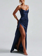 Lurenne | Strapless Satin Gown – Radiant Elegance and Sculpted Sophistication