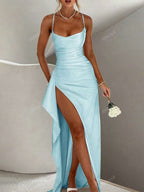 Lurenne | Strapless Satin Gown – Radiant Elegance and Sculpted Sophistication