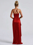 Lurenne | Strapless Satin Gown – Radiant Elegance and Sculpted Sophistication