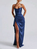 Lurenne | Strapless Satin Gown – Radiant Elegance and Sculpted Sophistication