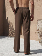Lurenne | Men’s Beige Linen Pants – Modern Versatility and Relaxed Elegance