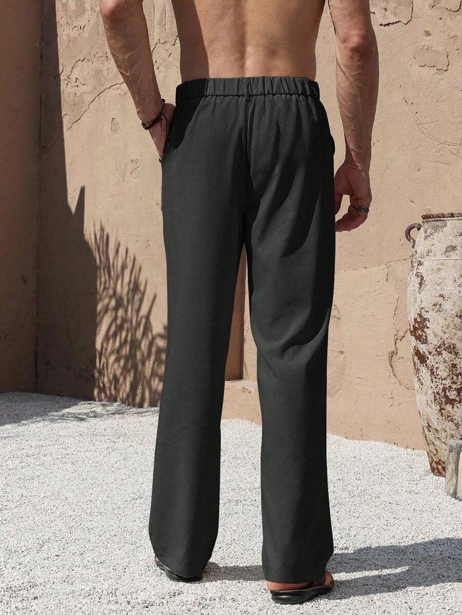 Lurenne | Men’s Beige Linen Pants – Modern Versatility and Relaxed Elegance
