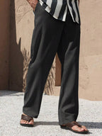 Lurenne | Men’s Beige Linen Pants – Modern Versatility and Relaxed Elegance