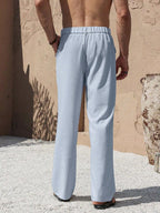 Lurenne | Men’s Beige Linen Pants – Modern Versatility and Relaxed Elegance