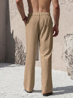 Lurenne | Men’s Beige Linen Pants – Modern Versatility and Relaxed Elegance