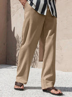 Lurenne | Men’s Beige Linen Pants – Modern Versatility and Relaxed Elegance