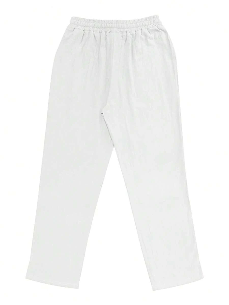 Lurenne | Men’s White Linen Pants – Effortless Ease and Summer Sophistication