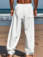 Lurenne | Men’s White Linen Pants – Effortless Ease and Summer Sophistication