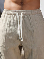 Lurenne | Men’s Khaki Cotton Pants – Effortless Versatility and Refined Comfort