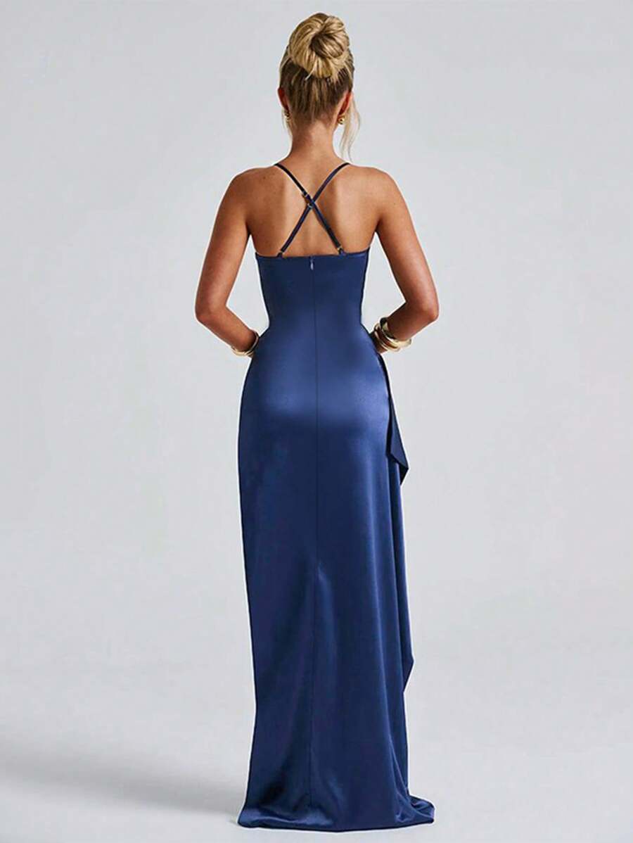 Lurenne | Strapless Satin Gown – Radiant Elegance and Sculpted Sophistication