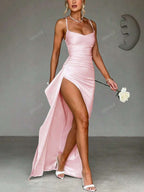 Lurenne | Strapless Satin Gown – Radiant Elegance and Sculpted Sophistication