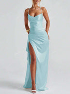 Lurenne | Strapless Satin Gown – Radiant Elegance and Sculpted Sophistication