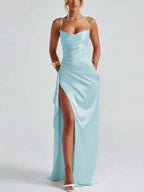 Lurenne | Strapless Satin Gown – Radiant Elegance and Sculpted Sophistication