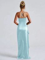 Lurenne | Strapless Satin Gown – Radiant Elegance and Sculpted Sophistication