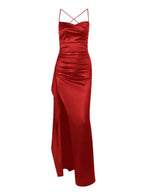 Lurenne | Strapless Satin Gown – Radiant Elegance and Sculpted Sophistication