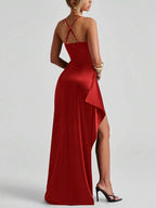 Lurenne | Strapless Satin Gown – Radiant Elegance and Sculpted Sophistication