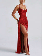 Lurenne | Strapless Satin Gown – Radiant Elegance and Sculpted Sophistication