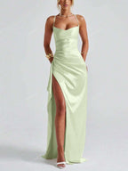 Lurenne | Strapless Satin Gown – Radiant Elegance and Sculpted Sophistication