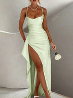 Lurenne | Strapless Satin Gown – Radiant Elegance and Sculpted Sophistication
