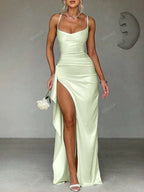 Lurenne | Strapless Satin Gown – Radiant Elegance and Sculpted Sophistication