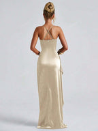 Lurenne | Strapless Satin Gown – Radiant Elegance and Sculpted Sophistication