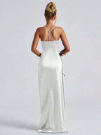 Lurenne | Strapless Satin Gown – Radiant Elegance and Sculpted Sophistication