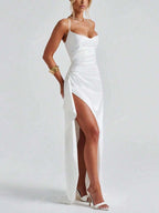 Lurenne | Strapless Satin Gown – Radiant Elegance and Sculpted Sophistication