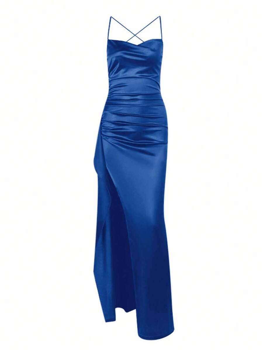 Lurenne | Strapless Satin Gown – Radiant Elegance and Sculpted Sophistication