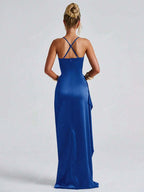 Lurenne | Strapless Satin Gown – Radiant Elegance and Sculpted Sophistication