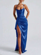 Lurenne | Strapless Satin Gown – Radiant Elegance and Sculpted Sophistication