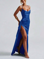 Lurenne | Strapless Satin Gown – Radiant Elegance and Sculpted Sophistication
