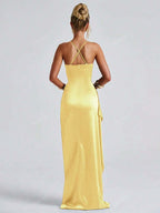 Lurenne | Strapless Satin Gown – Radiant Elegance and Sculpted Sophistication