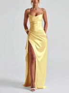 Lurenne | Strapless Satin Gown – Radiant Elegance and Sculpted Sophistication