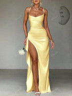 Lurenne | Strapless Satin Gown – Radiant Elegance and Sculpted Sophistication