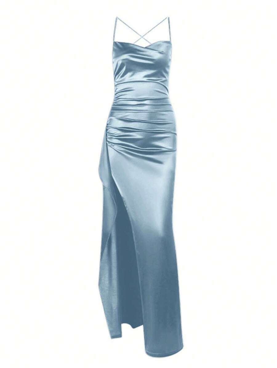 Lurenne | Strapless Satin Gown – Radiant Elegance and Sculpted Sophistication