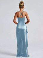 Lurenne | Strapless Satin Gown – Radiant Elegance and Sculpted Sophistication