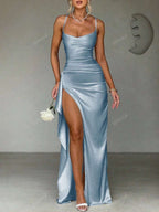 Lurenne | Strapless Satin Gown – Radiant Elegance and Sculpted Sophistication