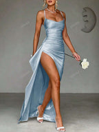 Lurenne | Strapless Satin Gown – Radiant Elegance and Sculpted Sophistication