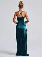 Lurenne | Strapless Satin Gown – Radiant Elegance and Sculpted Sophistication