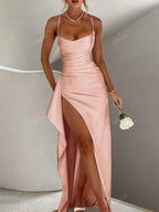 Lurenne | Strapless Satin Gown – Radiant Elegance and Sculpted Sophistication