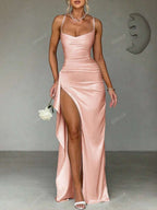 Lurenne | Strapless Satin Gown – Radiant Elegance and Sculpted Sophistication