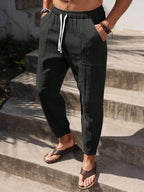 Lurenne | Men’s Khaki Cotton Pants – Effortless Versatility and Refined Comfort