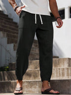 Lurenne | Men’s Khaki Cotton Pants – Effortless Versatility and Refined Comfort