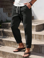 Lurenne | Men’s Khaki Cotton Pants – Effortless Versatility and Refined Comfort
