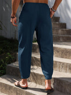 Lurenne | Men’s Khaki Cotton Pants – Effortless Versatility and Refined Comfort