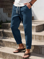 Lurenne | Men’s Khaki Cotton Pants – Effortless Versatility and Refined Comfort